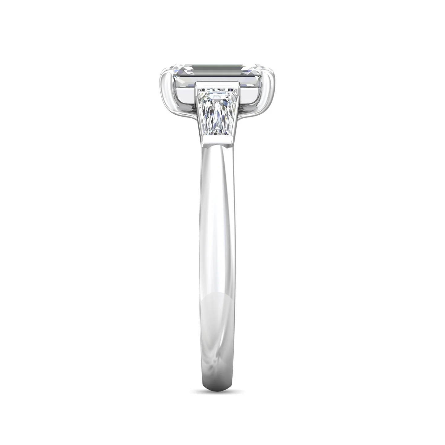 Martin Flyer Three Stone Emerald Cut Engagement Ring CT03STBPL-C-8.5X6.2EC - Image 4