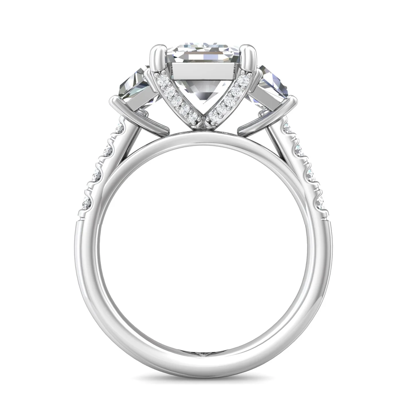 Martin Flyer Encore Emarld Cut Engagement Ring CT06LSTRPL-C-9.5X7.0EC - Image 3