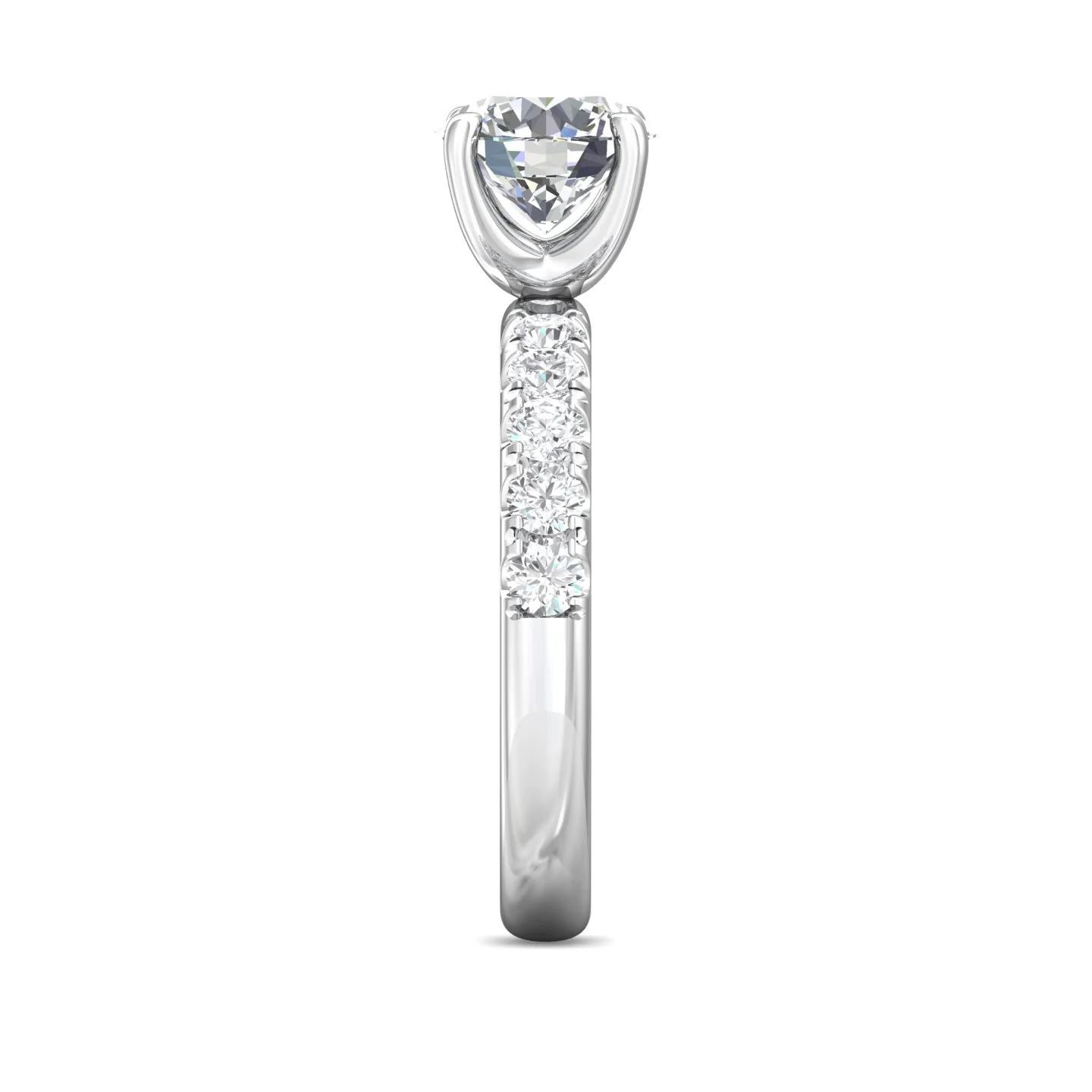 Martin Flyer Micropave Round Engagement Ring DERM4MPL-C-7.5RD - Image 4