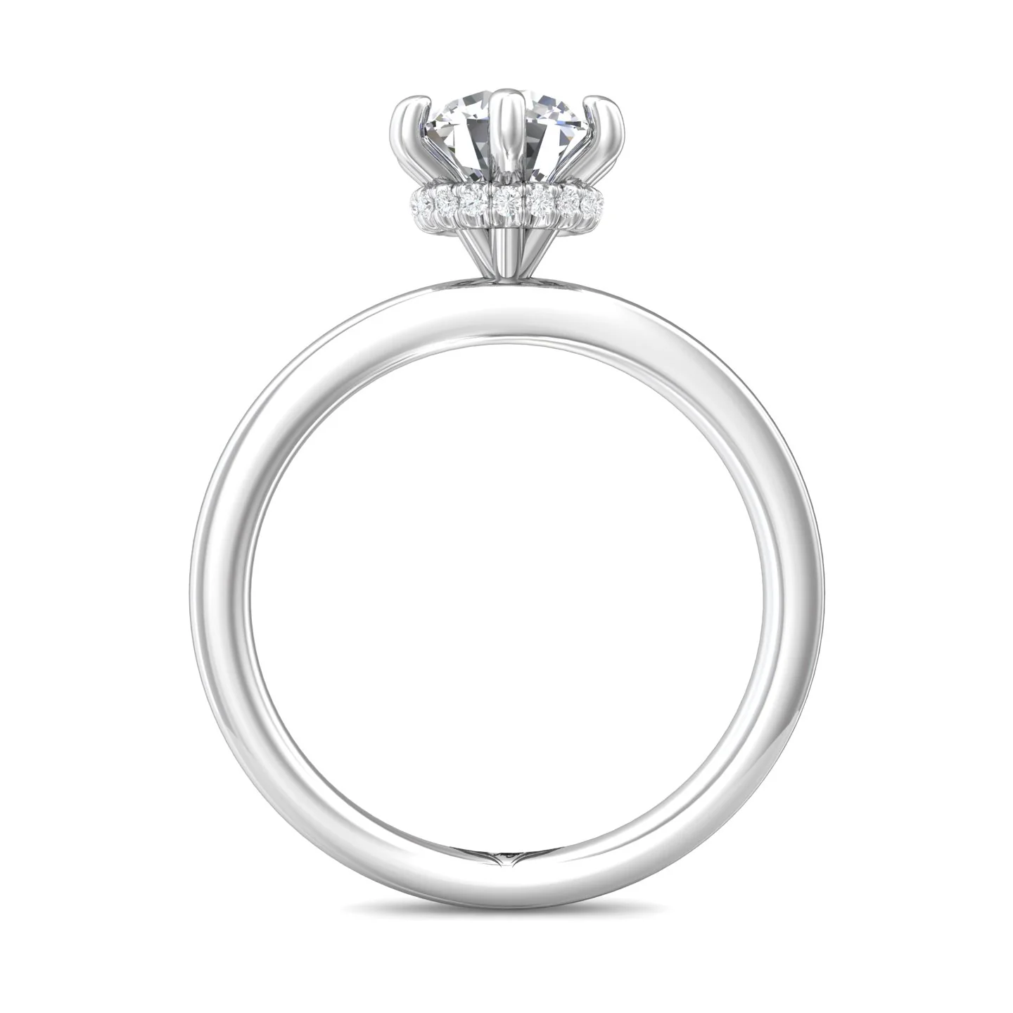 Martin Flyer Solitaire Round Engagement Ring DERS37XSPL-7.5RD - Image 3