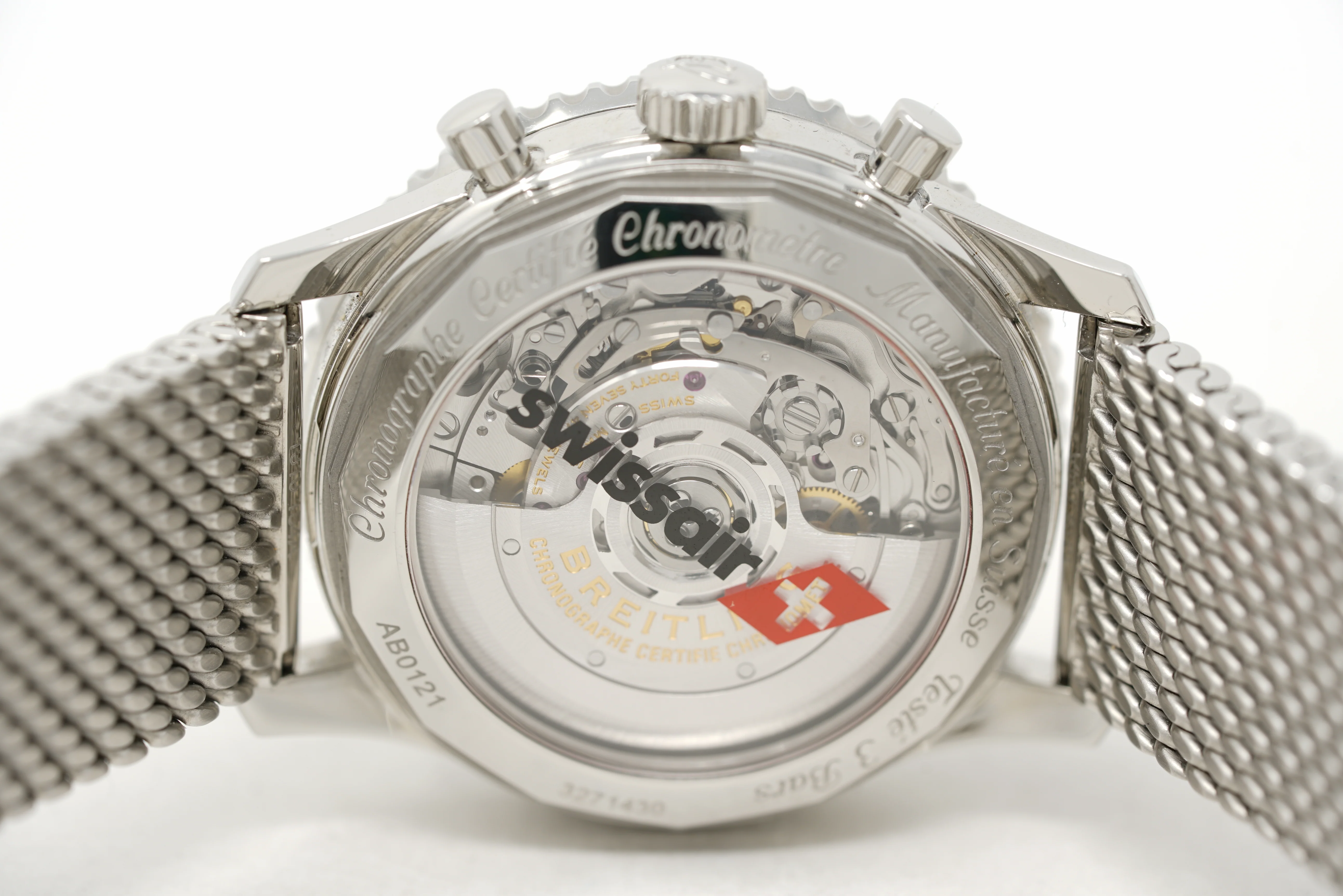 Pre-Owned Breitling Navitimer B01 Chronograph Swissair AB01211B1B1A1 - Image 4