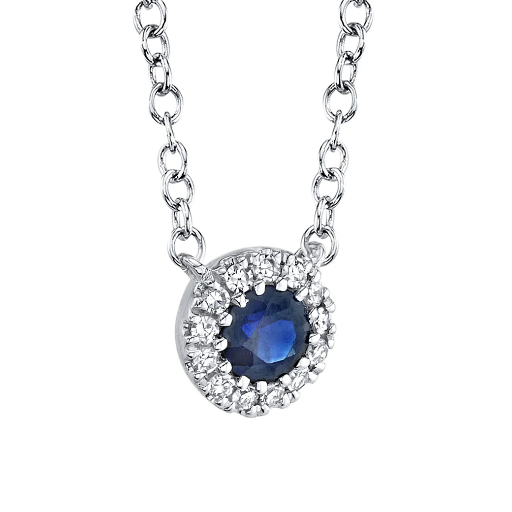 Shy Creation Diamond & Blue Sapphire Necklace SC55002751 - Image 4