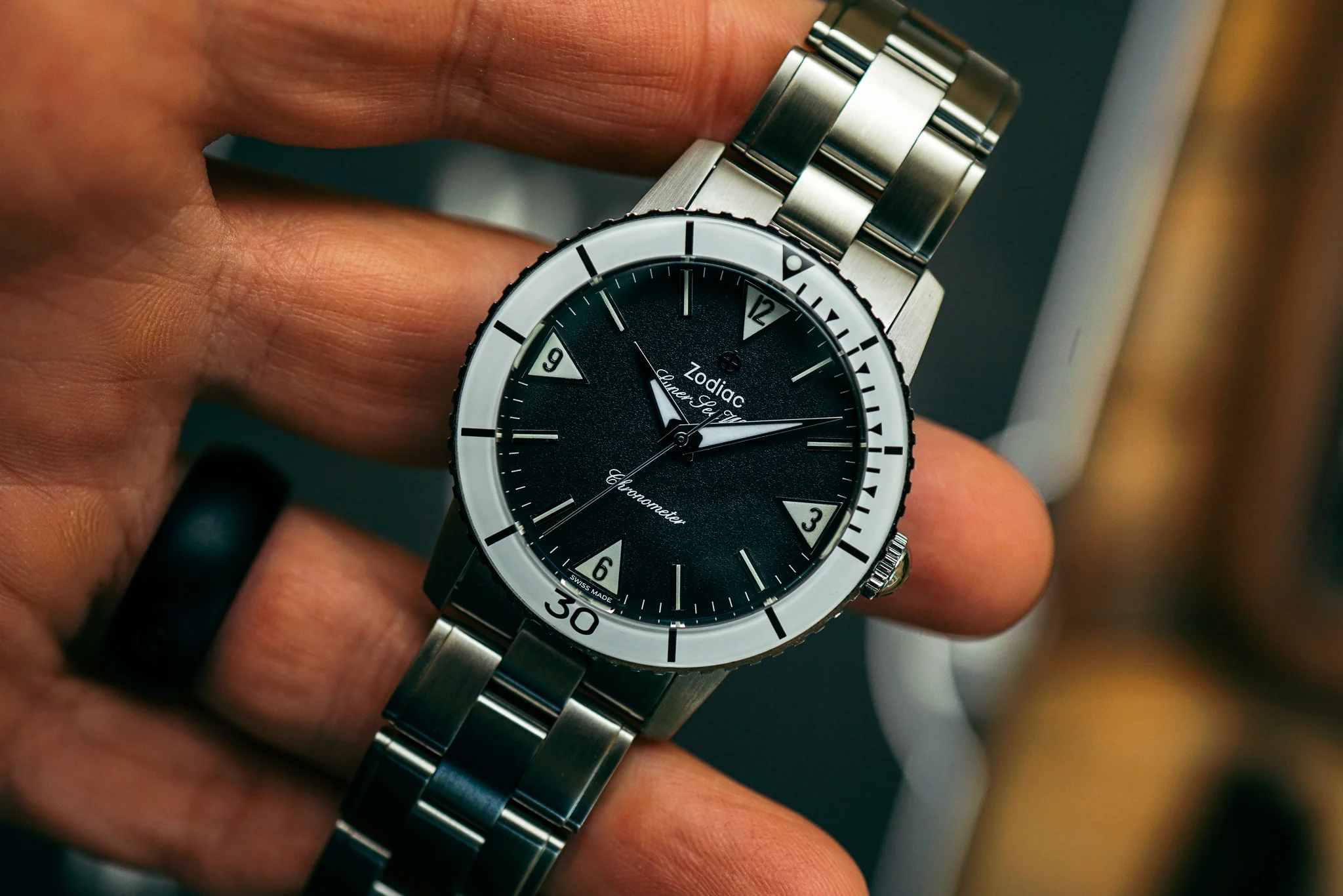 Zodiac Super Sea Wolf Topper Limited Edition "White Wolf" ZO9208 - Image 6